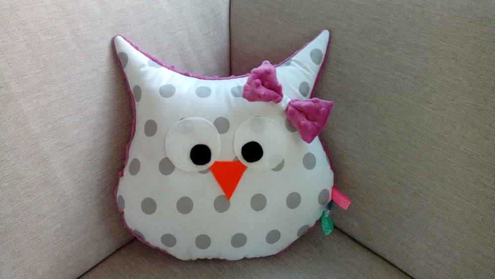 Ozdobný polštářek - sovička 