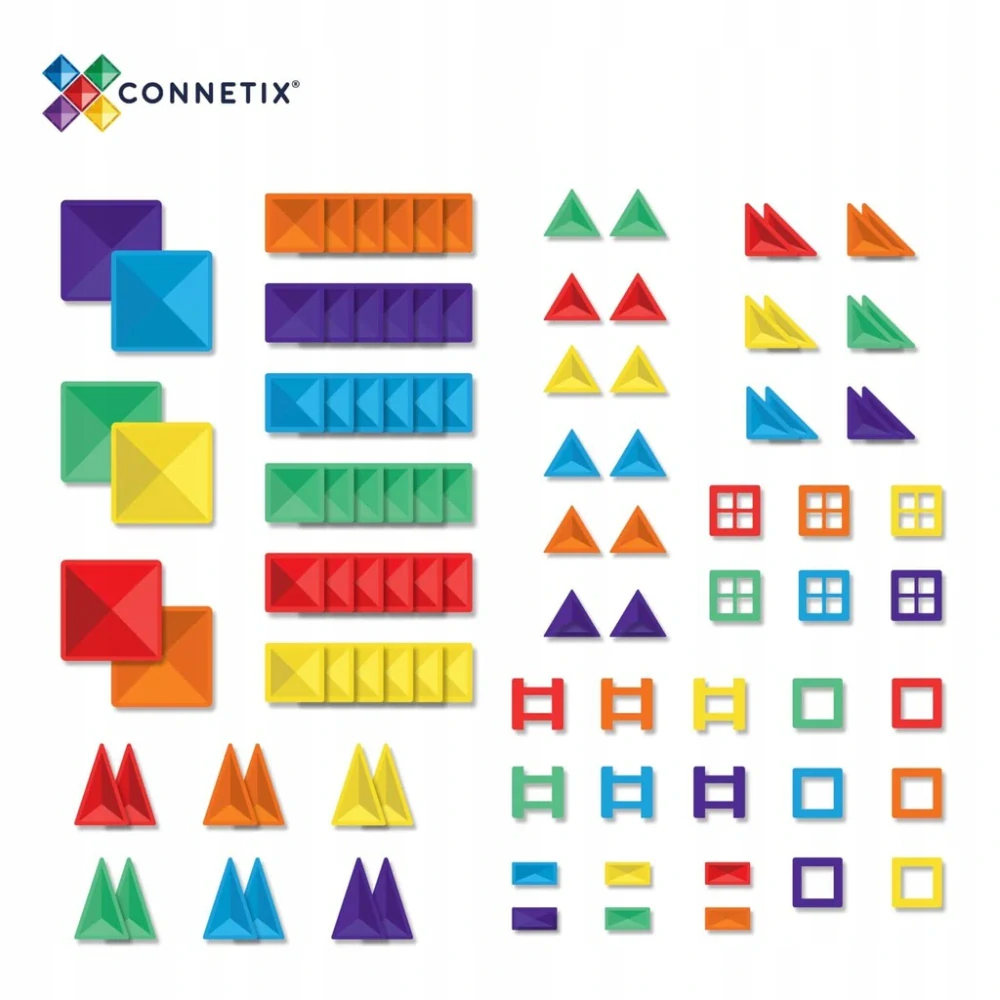 Velké magnetické stavební bloky Rainbow - Creative Pack 102 Connetix