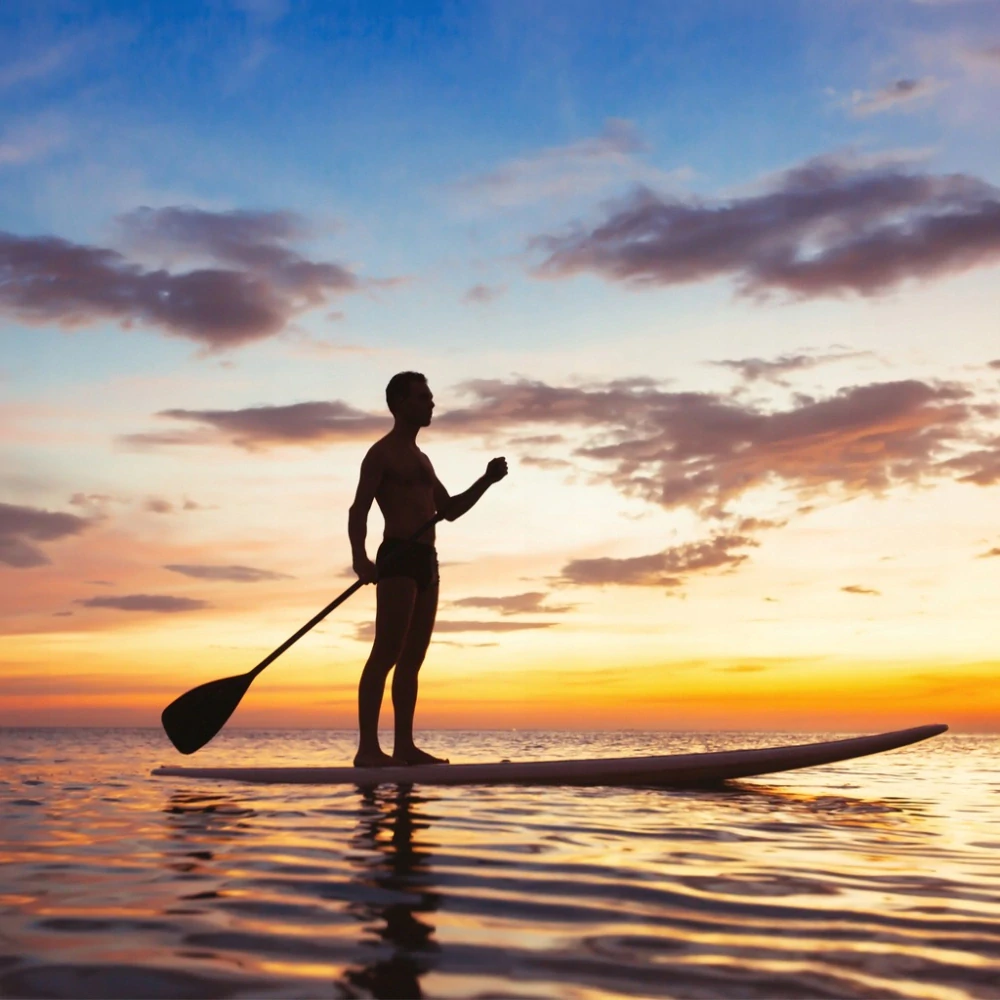 SUP PRO stand up paddle board pumpovaný 11,6” 350 cm sada s pádlem 220 kg - modrý