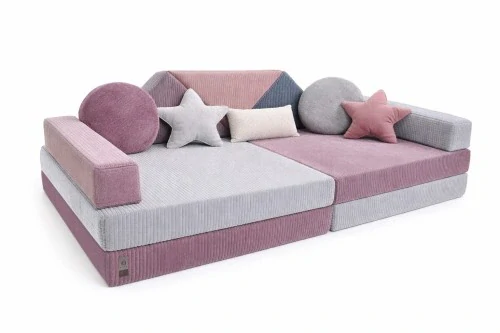 Modulární rozkládací pohovka SOFA pro děti, polštář, pěnová matrace - mix barev 5