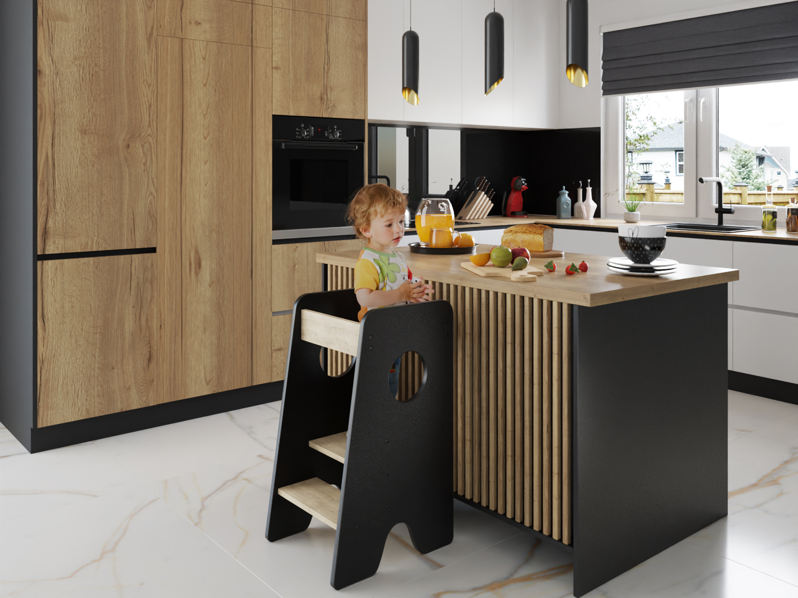 Učící věž Kitchen Helper - pomocník do kuchyně