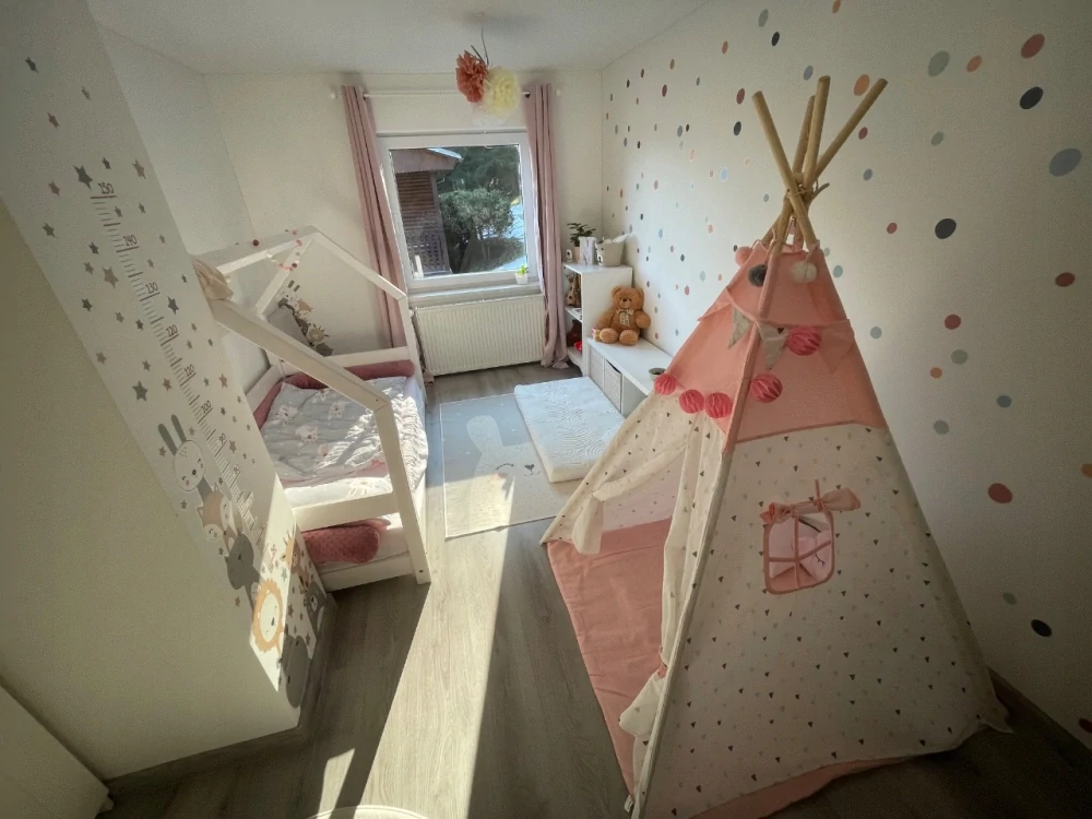 Teepee stan pro děti se světýlky - růžový