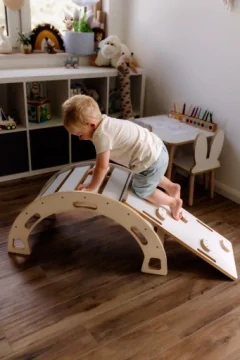 Montessori dřevěná houpačka – bílá