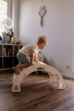 Montessori dřevěná houpačka – bílá