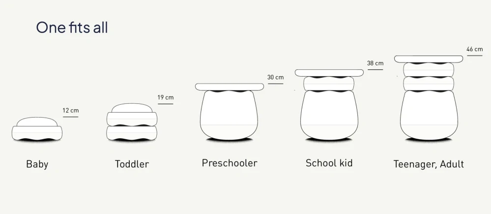 Stapelstein® Dynamic all – Modulární stolička pro pohyb a soustředění v každém věku